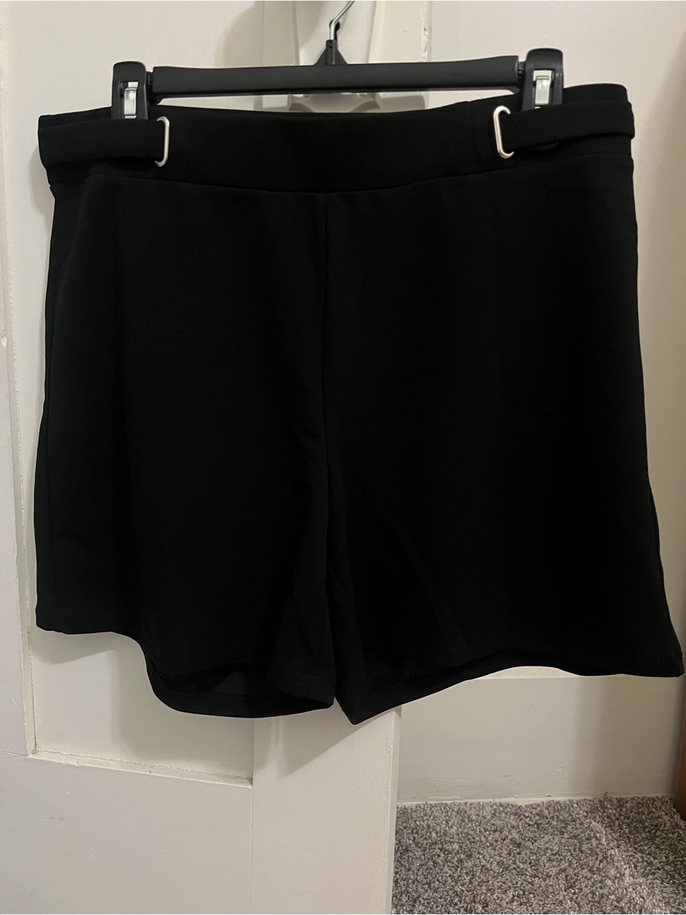 Retrology Black Tailored Women's Shorts - Size Large